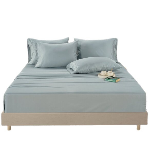 NEW! Hotel Signature Sateen 800 Thread Count TC Blue Cotton 6pc Sheet Set Full - Picture 1 of 5